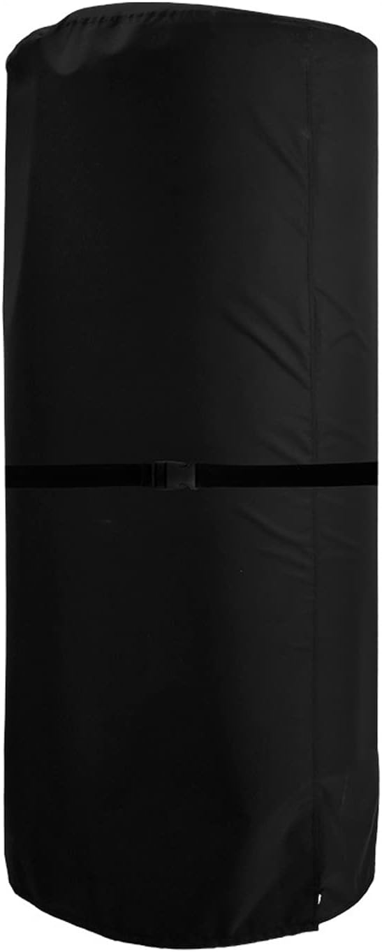 DMKD Patio Heater Covers,Heavy Duty Tabletop Heater Cover, 210D Oxford Fabric Standup Snow-Proof Waterproof Round Heater 47'' X 20'',(Black)(Size:120 * 50cm(47in*20in),Color:Black)