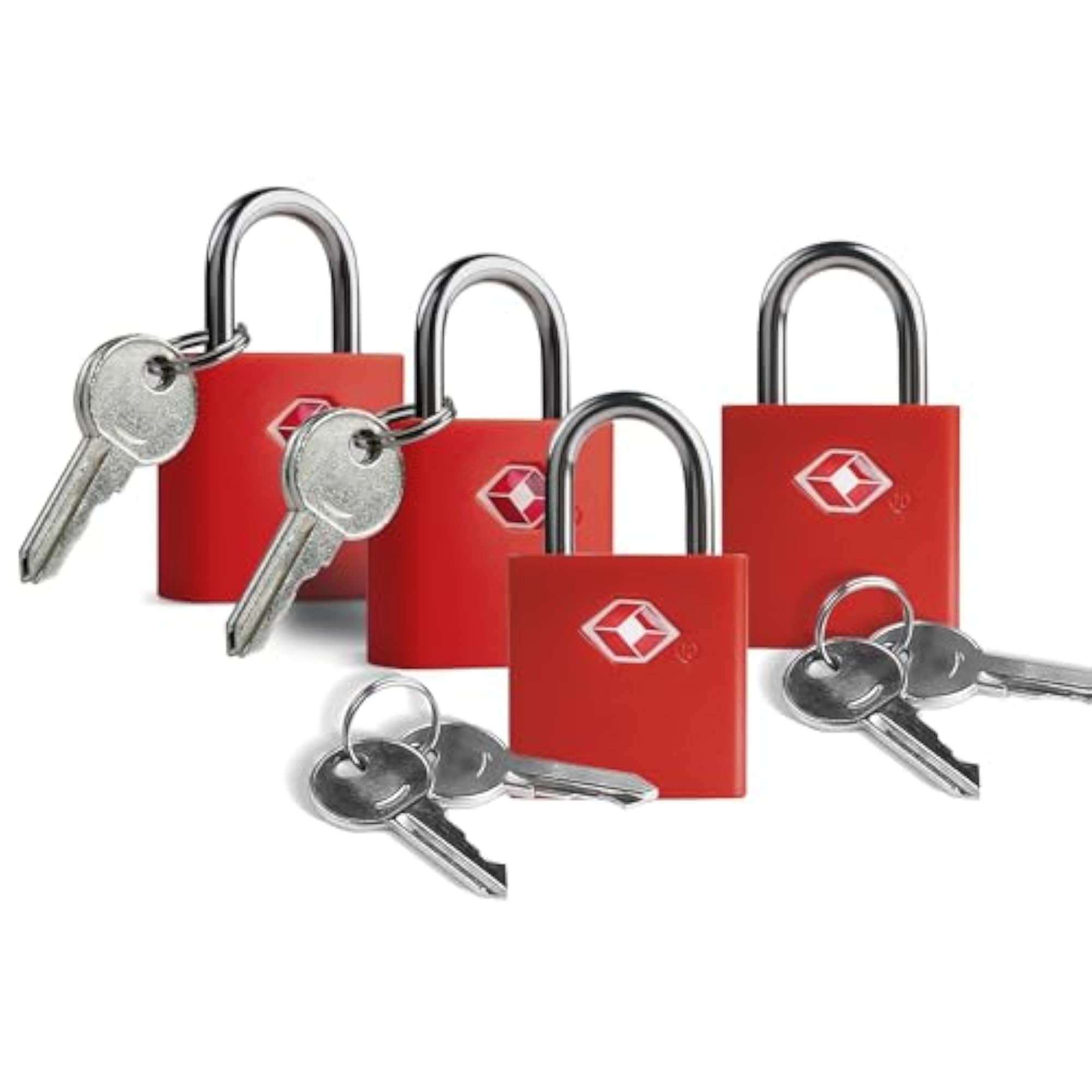 TSA Approved Travel Luggage Locks with Key, 4 Pack