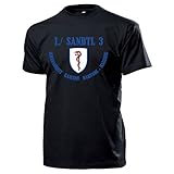 1 SanBtl 3 Scharnhorst Kaserne Hamburg Harburg Sanität Bataillon T Shirt #13159, Größe:XL, Farbe:Schwarz