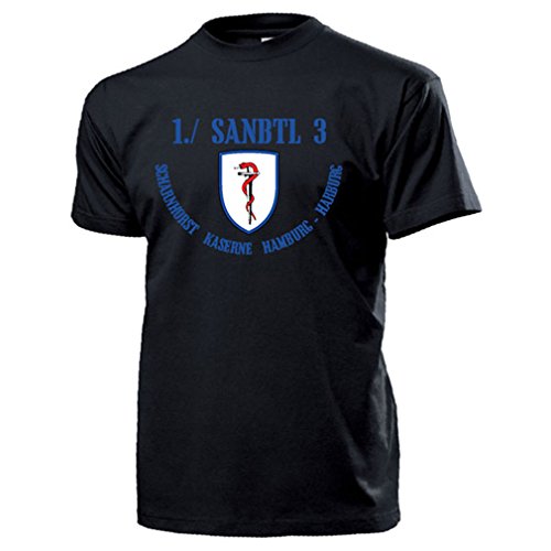 T-shirt pour homme Hamburg noir grande taille XXX-Large coton imprimé château SanBtl
