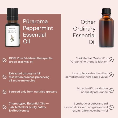 Image of Peppermint Essential Oil 10ml | Pure & Therapeutic Grade | Clears Sinus Congestion & Relieves Headaches | Supports Digestion & Boosts Energy | Fights Nausea & Motion Sickness| Ideal for Diffuser & DIY Blends