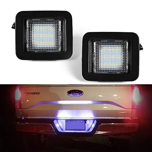 Gempro Led License Plate Lights For 2015-2020 F150 2017-2020 Raptor Rear Tag Lamp Assembly 2Pcs, 6000K White #TOP9