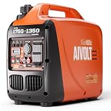 AIVOLT Portable Inverter Generator 1750W, Super Quiet 52dB Gas Generator for Camping & Home Backup, 26lbs Lightweight, CO Shutdown Sensor, ECO Mode, Clean Electricity, EPA Compliant