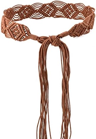 ILuvatar Women's Bohemian Style Rope Braid Waist Belt U33