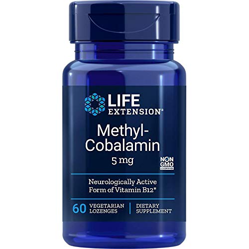 Life Extension Methylcobalamin 5mg, 60 Vegetarian Lozenges