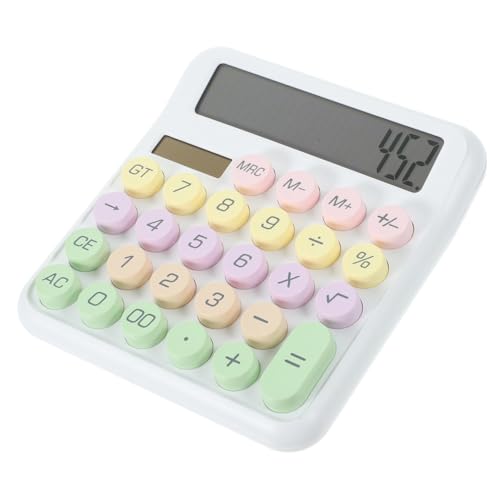 Calculadora de escritorio teclas grandes de plástico color claro para estudiantes y oficina