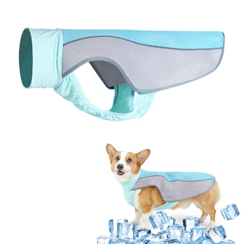 TYXHXTF Gilet Rinfrescante per Cani, Giacca di Raffreddamento Traspirante per Cani, Protezione Solare UV Efficace Cappotto Rinfrescante Cane per Attività Esterne (M)