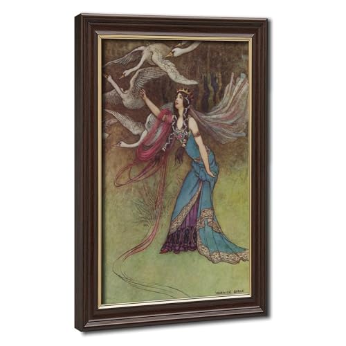 Grues de Warwick Goble poster toile suspendu pour habiller un grand mur vide