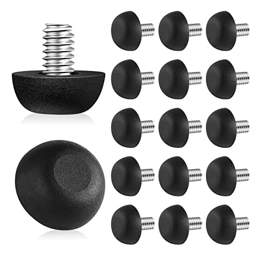 Dunzy 20 Pcs Threaded Adjustable Furniture Levelers Screw Foot Stainless Steel Furniture Leveling Feet Screw On Furniture Glide Leveling for Chair, Table, Patio Furniture Legs