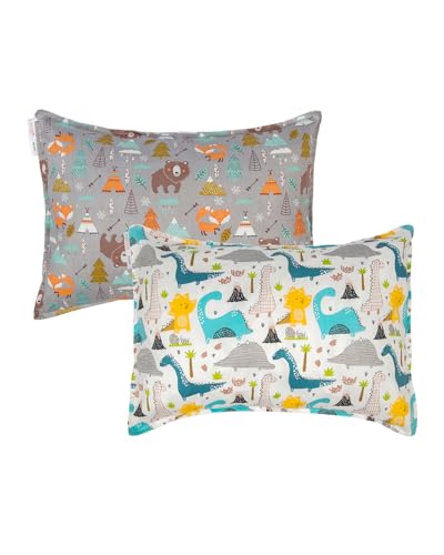 ALVABABY Toddler Pillowcases 2 Pack Organic Cotton Kids Pillow Cover Fit 13