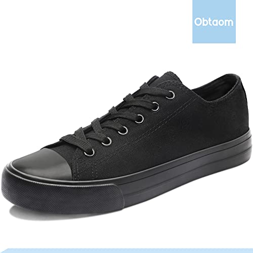 Image of Obtaom Unisex Canvas Shoes Low Top Fashion Sneakers Slip on Walking Shoe