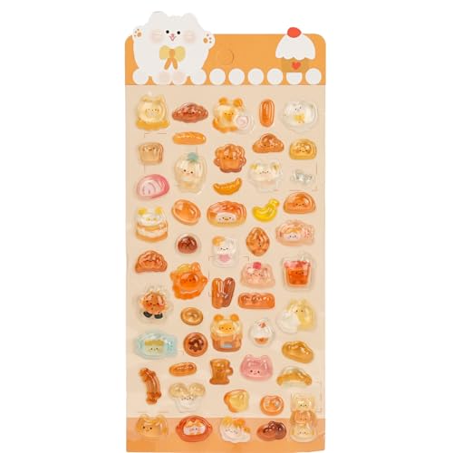 夜光シール 3d 立体 ぷっくりシール 暗闇で光る 可愛い ペンギン おばけ パンダ ねこ うさぎ 手帳デコ スマホケース 日記 携帯電話 DIY クラフト 女の子 子供 誕生日プレゼント 贈り物 手芸用品かわいい ギフト (ねこ)