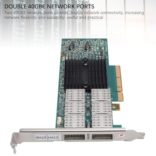 XUMIUZIY Tarjeta de Red PCIe 40Gb con Doble Puerto QSFP Ethernet LAN, Interfaz PCI Express 3.0 X8 para Servidor de Centro de Datos y Computación de Alto Rendimiento miniatura 5