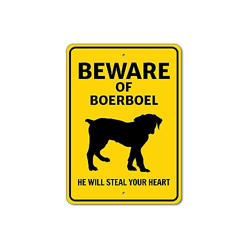 Boerboel Dog Beware He Will Steal Your Heart K9 Sign - 8" x 12"