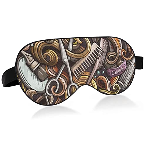 Unisex Sleep Eye Mask Forbici Estetista Notte Maschera per dormire Comoda copertura per il sonno degli occhi