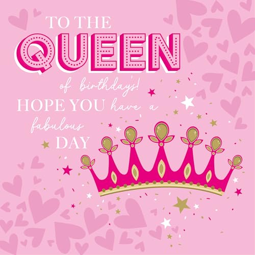 Cherry Orchard Vibrant & Stylish Luxury range of Ladies Birthday Cards, from the Queen of Hearts range, complete with Envelope (QUEEN)