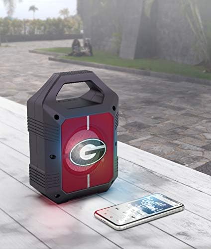 SOAR NCAA ShockBox XL LED Wireless Bluetooth Speaker, Georgia Bulldogs - 1