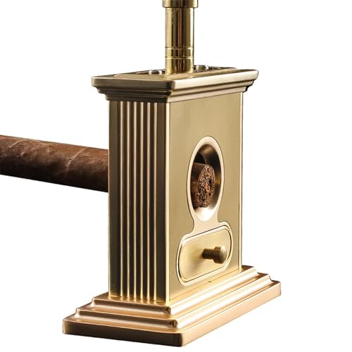 MiBoce cigarrskärare i rostfritt stål, bord cigarrer – guillotine med lådor, presentförpackning, utsökt hantverk och solid struktur, för far, make, vän