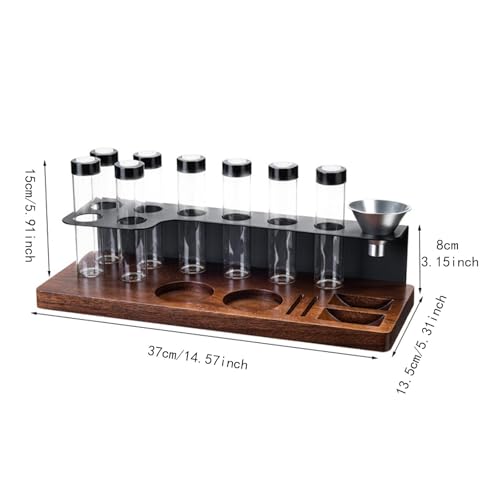 Coffee bean cellars en noyer stand airtight et flacons de rangement café