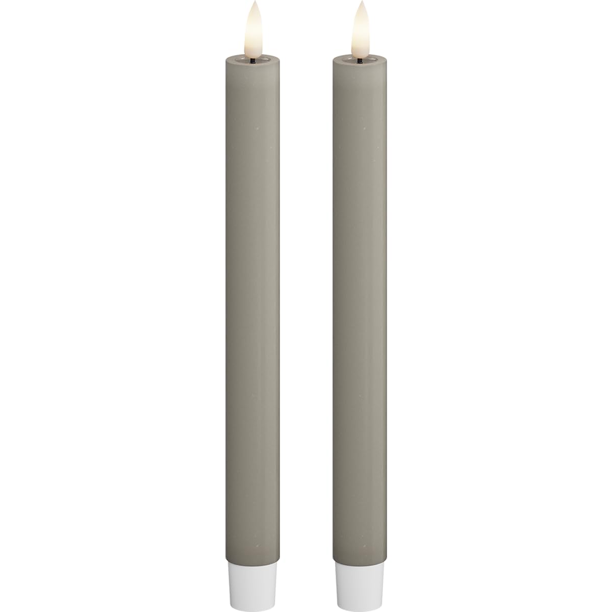 Deluxe Homeart Sand Indoor Flameless Led Taper Dinner Candle 2 Set - With Real Flame™ Technology - Battery Powered Candles (24 Cm, )