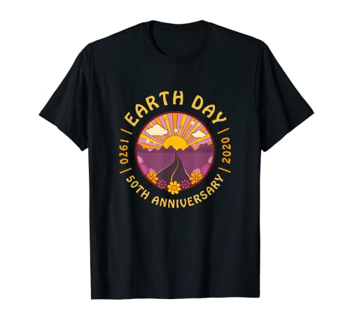Día de la Tierra 2020 50 aniversario 1970-2020 70s Retro Graphic Camiseta