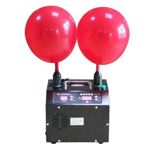 Inflador de Globos eléctricos, Bomba de boquillas duales con Temporizador Digital - Bomba de soplador de Globos de 1400 W, inflación automática de Prensa, función de Memoria, Dos Modos