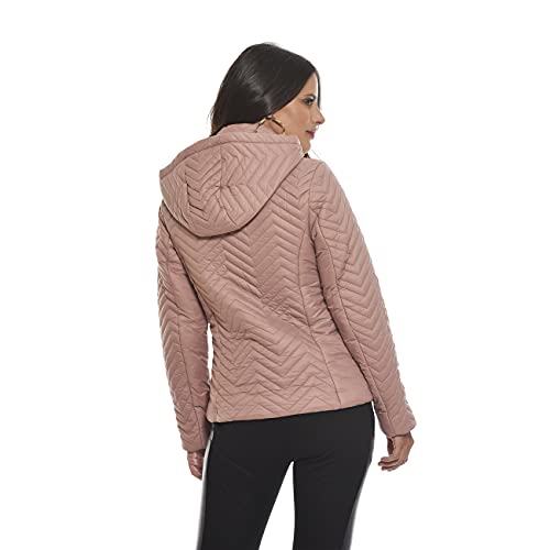 Casaco Feminino De Nylon Zig Zag Pequeno Jfni80954 ROSE P