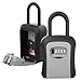 SAFEKEY HAVEN Key Lock Box with Small 4 Digit Combination | Wall Mounted Secure Lock Box for House Key | Resettable Code Safe Security Key Box | Indoor & Outdoor Keys Lockbox for Key Management (A1)
