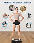 Vibration Plate Exercise Machine, Vibrating Plate for Lymphatic Drainage, Vibrating Platform with 200 Adjustable Speeds, Fitness & Weight Loss Vibration Plate, 450 Lbs Max Capacity