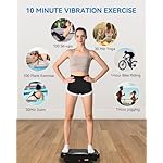 Vibration Plate Exercise Machine, Vibrating Plate Platform for Lymphatic Drainage with 200 Adjustable Speeds, Power Vibration Plate for Weight Loss & Fitness, Supports Weight 450 Lbs - Image 5