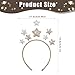 Bremorou Glitter Star Headband Five-Pointed Star Headband Gold Star Headband Star Shaped Hairband Bridal Hair Hoop Party Star Headpiece For Christmas Holiday Festival Birthday Party Women Kids Adults