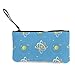 Produktbild N/C Geldbörse mit Solarsystem und Planeten, niedlich, aus Segeltuch, mit Reißverschluss, Handschlaufe, Make-up-Federmäppchen, personalisierbar