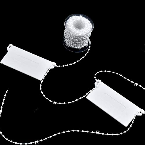 20 Stück Lamellen Gewichte Vertikaljalousie & 10 Meter Weiße Kette Rollokette, 89 mm / 3,5 Zoll Lamellenvorhänge Beschwerungsplatten Ersatzteil Set für Vorhang Tür Fenster Zubehör