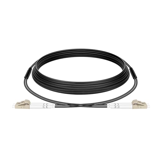 LC to LC Fiber Patch Cable Multimode 3m/10ft,2 Core TPU Outdoor Fiber Optic Cable Armored 50/125um OM3 Duplex Fiber Optic Cable OD-4mm,UPC Fiber Optic Internet Cable