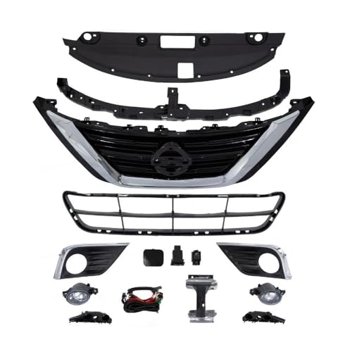 Front Grille Fog Light Kits Radiator Cover Bumper Bracket Compatible with 2016 2017 2018 Nissan Altima