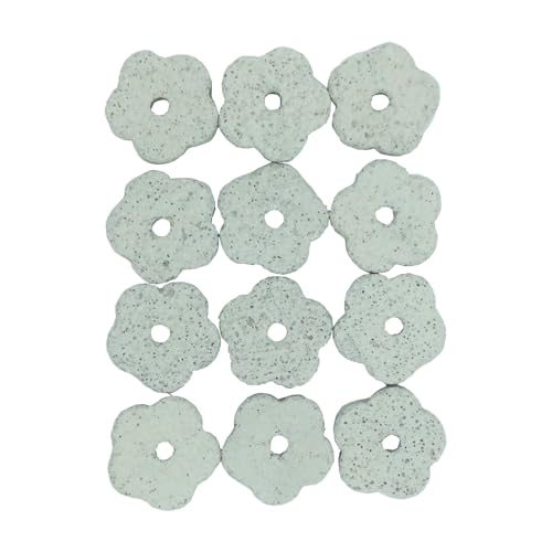 Shelltech Small Animal Lava Bites, Hamster Chew Toys Chew Treats Teeth Grinding Block for Hamster Chinchilla (12 Pack - Flower)