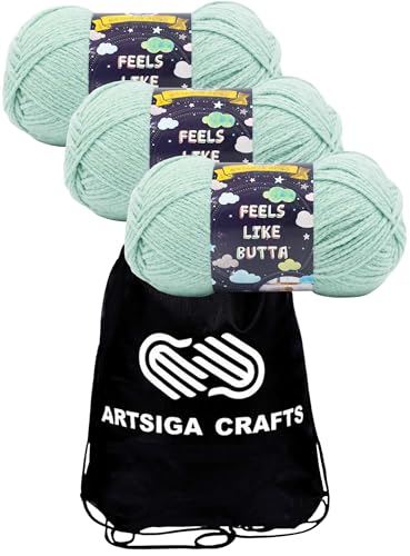 Image of Lion Brand Yarn Feels Like Butta 215-173 Seafoam