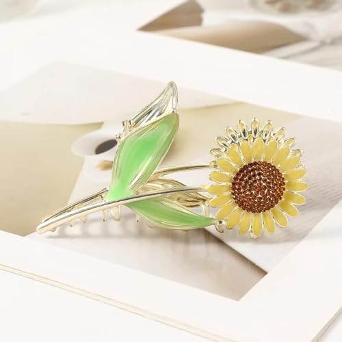 Image of SunFlower Hair Clutcher For Women | Stylish Hair Claws For Girls | Trendy Alloy Metal Clips | Premium & Fashionable Girls Hair Accessories | Suitable In Various Occasions | Pack Of 1
