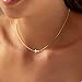 Fimhut Cross Necklaces for Women - Dainty 18K Real Gold Plated Cross Choker Pendant Jewelry Non Tarnish Waterproof Trendy Easter Christian Baptism Religious Faith Necklace Jewelry Gifts