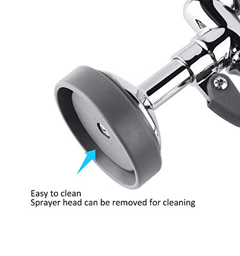 IMLEZON Pre Rinse Sprayer Commercial Sink Faucet Spray Valve Chrome Finished (Grey) - Thumbnail 7