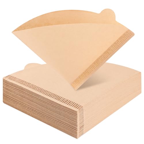 Lanjue 400PCS Coffee Filter Papers, 4.1x5.5inch Disposable Unbleached Cone Filter Papers for Coffee Dripper Pour Over Coffee Maker (1-2 Cups)