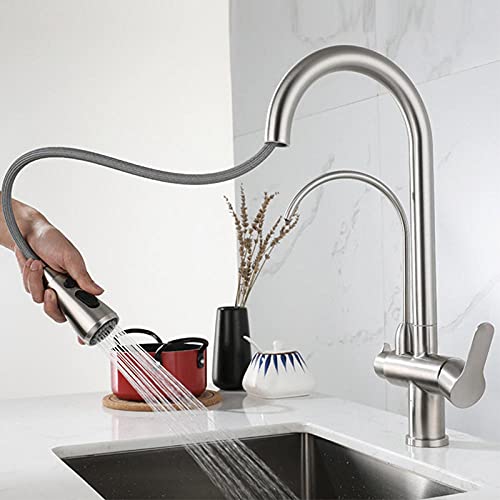 Robinet de cuisine télescopique extractible pour évier de bar