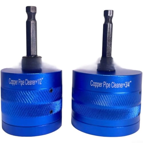 Juego de cepillos de limpieza de tubos de cobre diseñado para su uso en desagües de fontanería, líneas de gas y rejillas de ventilación con cerdas endurecidas y características antideslizantes (2