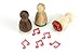 Produktbild Stemplino® Ministempel - Motiv: Note - 12mm Durchmesser - Holzstempel Kinder Bullet Journal Stempel Mit Note Motiv