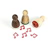 Stemplino® Ministempel – Motief: Note – 12 mm diameter – houten stempel kinderen stempel Bullet Journal stempel met note…