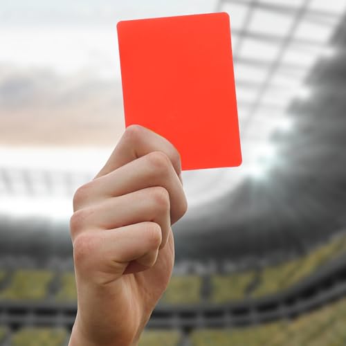 Kit estándar de árbitro con tarjetas y silbato para fútbol miniatura 6