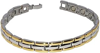 Gold and Silver Magnetic Therapy Link Fashion Bracelets for Men and Women, healing
