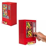 2 Pack Candy Vending Machine For Kids - Classic Retro Design Sweets Holder & Dispenser Arcade Toy | Ideal For Desktops, Classrooms, Parties & Many More - Suitable For Gumballs, Candys & Sweets
