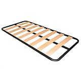 Miroytengo Somier 90x190 cm de Tubo acerado 30x30 mm con Refuerzo Central láminas de chopo y Pintura Metalizada SIN Patas