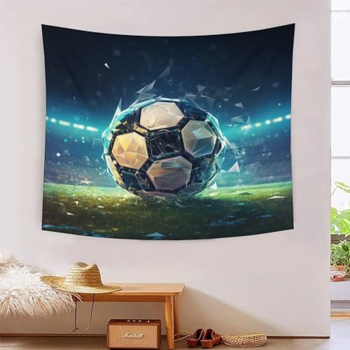 Tapisserie murale football effet 3D NMOTARVIN pour créer un salon de supporter convivial